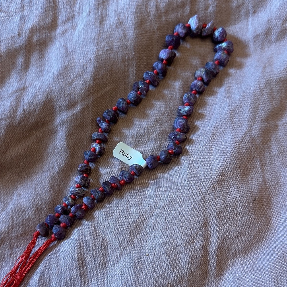 Raw Ruby Beads for Jewelry Making